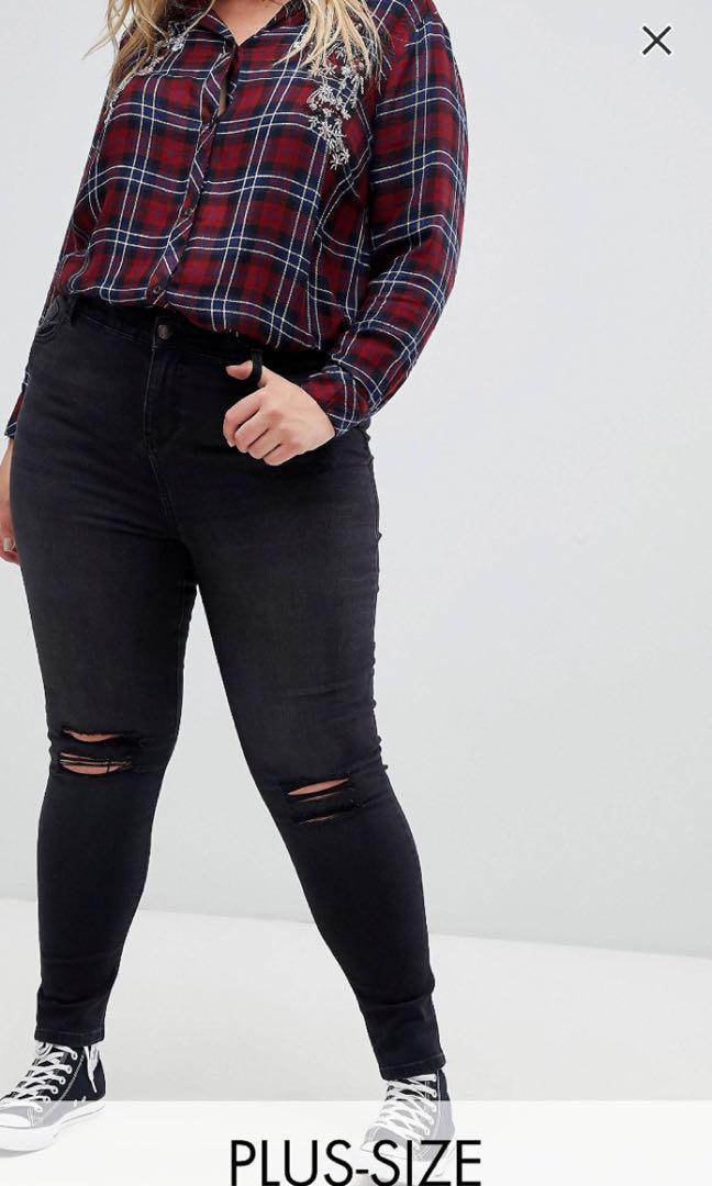 ripped jeans plus size uk
