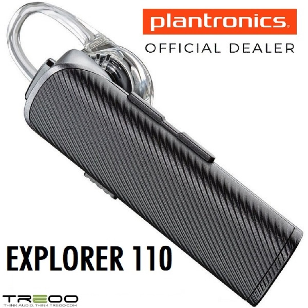 Discontinued Plantronics EXPLORER 110 Wireless Bluetooth Headset Carbon Black Audio Headphones Headsets on Carousell