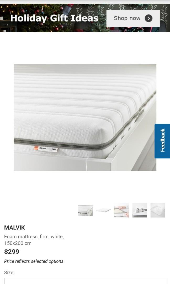 Ikea Malvik Foam Queen Size Mattress Furniture Beds Mattresses