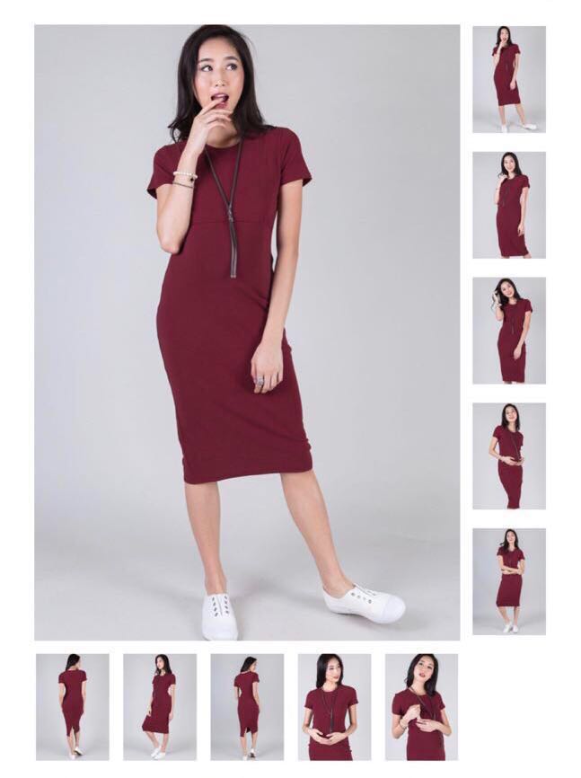 Ruby Red Maternity Dress