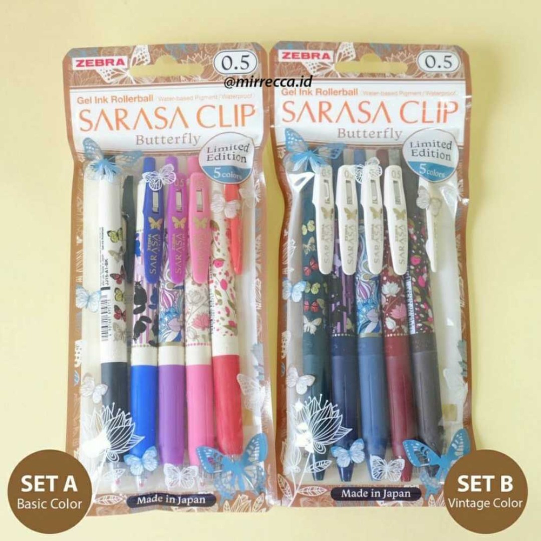 Sarasa Butterfly 0.5 Gel Pens Limited Edition Rare, Hobbies & Toys,  Stationery & Craft, Other Stationery & Craft on Carousell