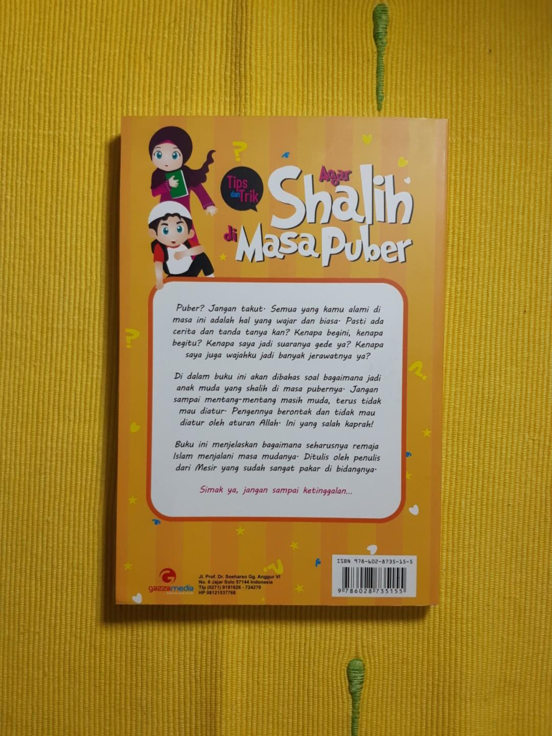 Tips Dan Trik Agar Shalih Di Masa Puber Jamal Madhi Buku Alat Tulis Buku Anak Anak On Carousell Pubertas pada hewan jantan ditandai dengan kesamgupan berkopulasi dan menghasilkan sperma disamping. tips dan trik agar shalih di masa puber jamal madhi