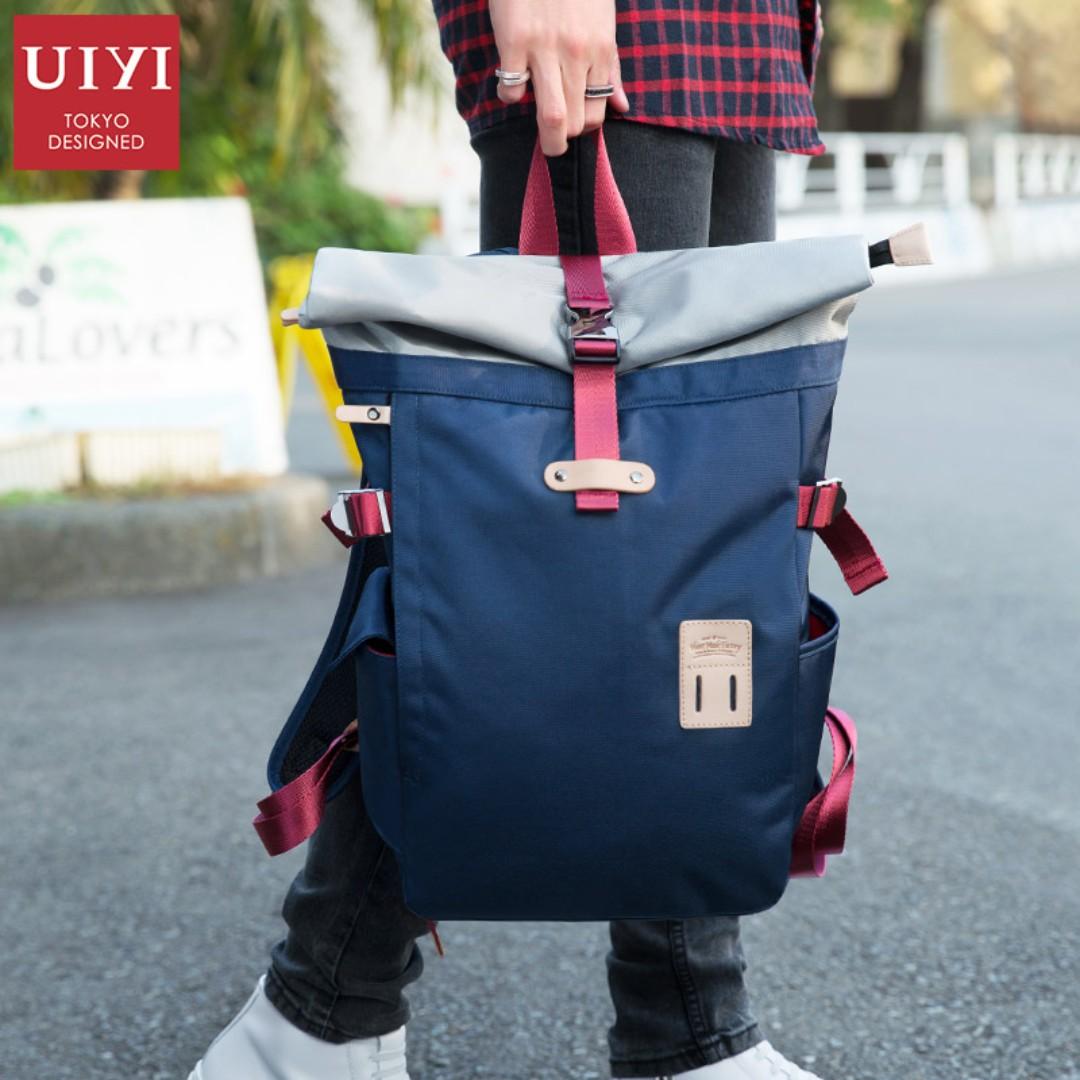 UIYI Brand 2018 Men s Black Backpack Men Splice polyester Travel pack shoulder bags Male Back bag Fashion popular Teenager Bag 150S087331