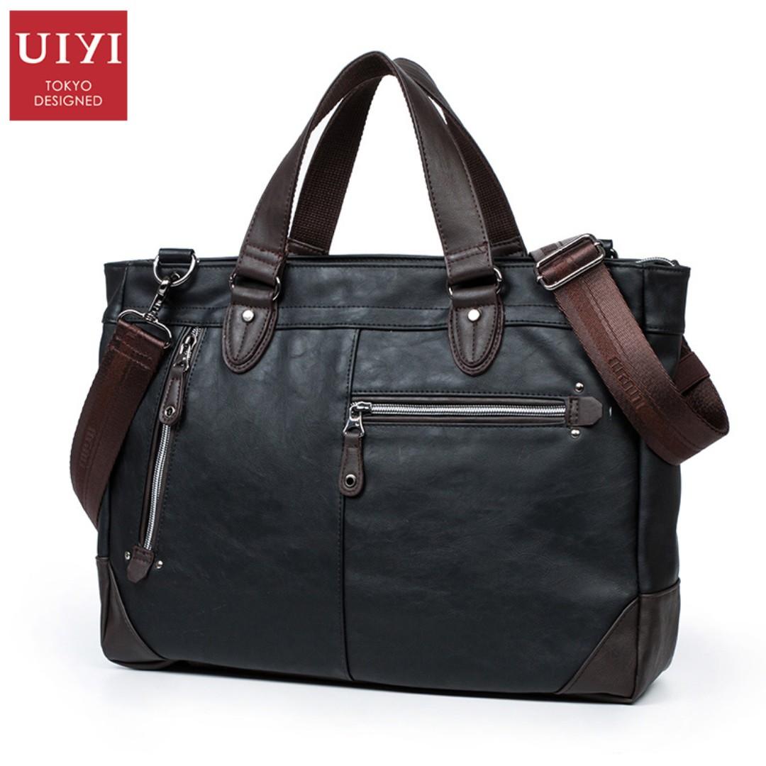 UIYI Brand Men Handbags Leather Business bag Black Pack Fashion Bags Men Shoulder Bags 14 laptop Luggage Bags For Men 2018 Men s Fashion Bags Sling Bags on Carousell