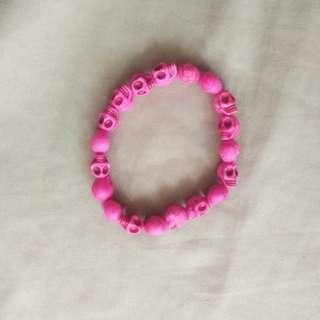 Pink Skull Bracelet