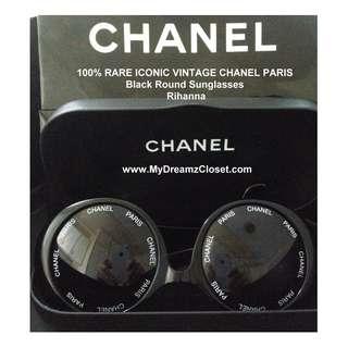 Authentic Chanel Black Sunglasses