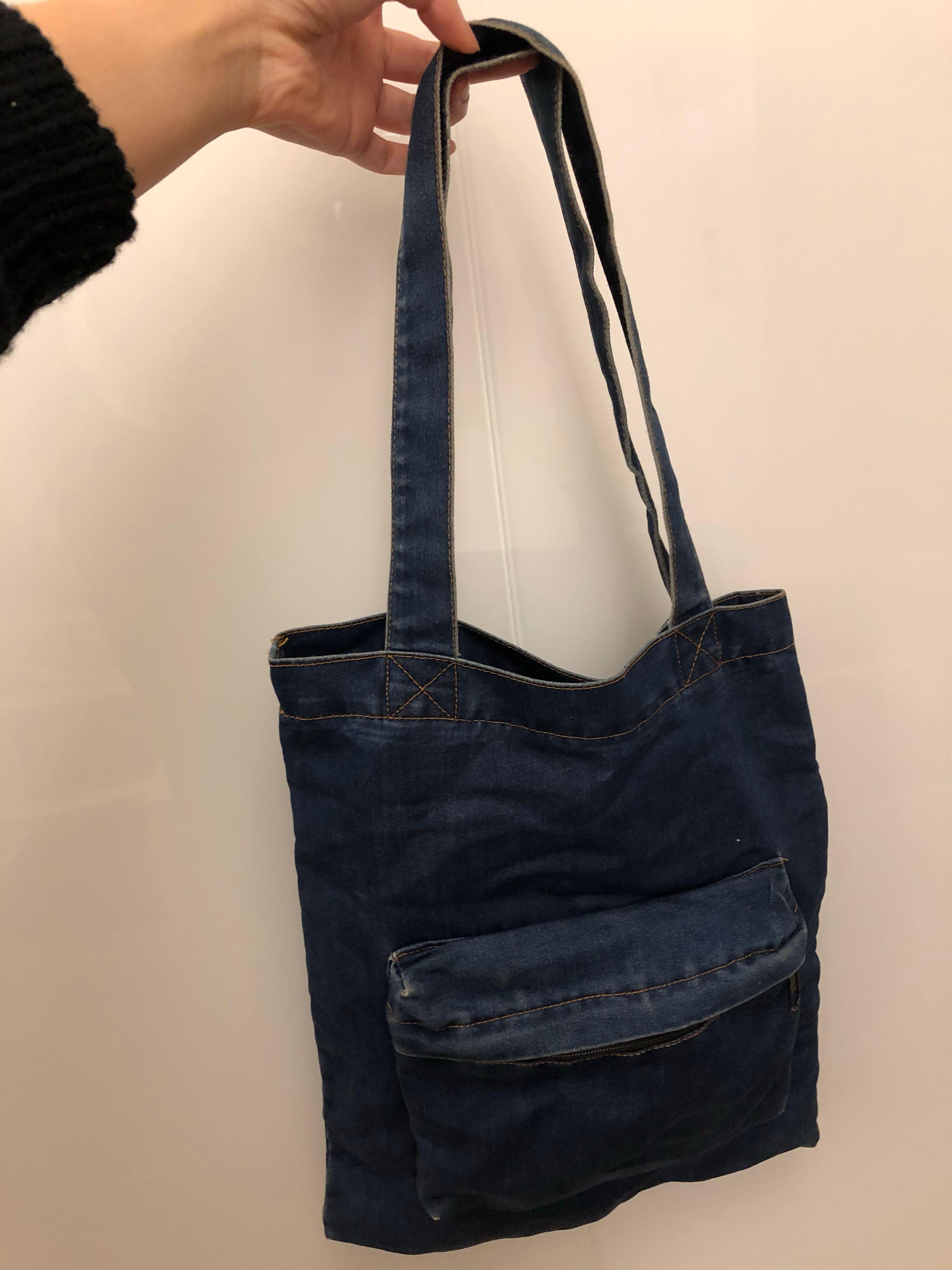 大学感仿旧牛仔布侧背包, 她的时尚, 包包在旋转拍卖