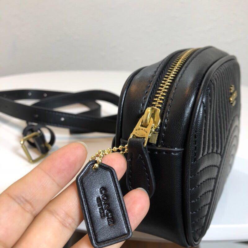 Authentic coach belt Bag with deco quilting