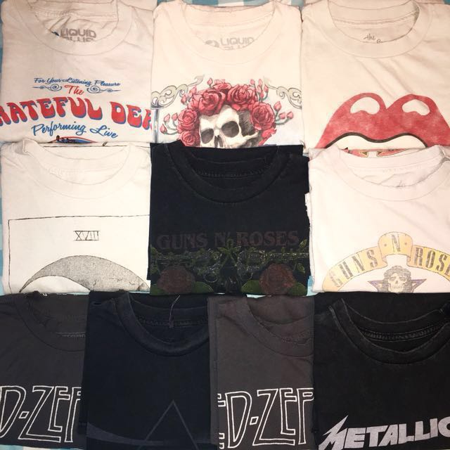 BNWOT brandy melville band tees major clearance, Women's Fashion, Tops