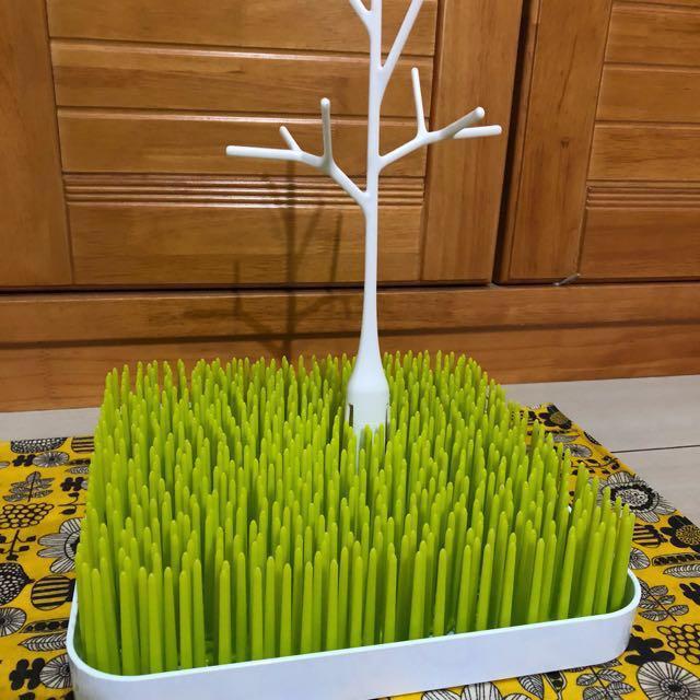 Boon Grass Countertop Drying Rack With White Twig Babies Kids