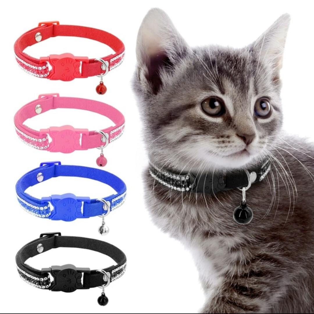 Rhinestone cat collar with bell Clearance
