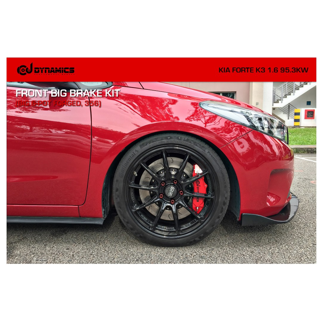 Cj Dynamics Front Big Brake Kit Big 6 Pot Forged 356 On Kia Forte K3 1 6 95 3kw Car Accessories Accessories On Carousell