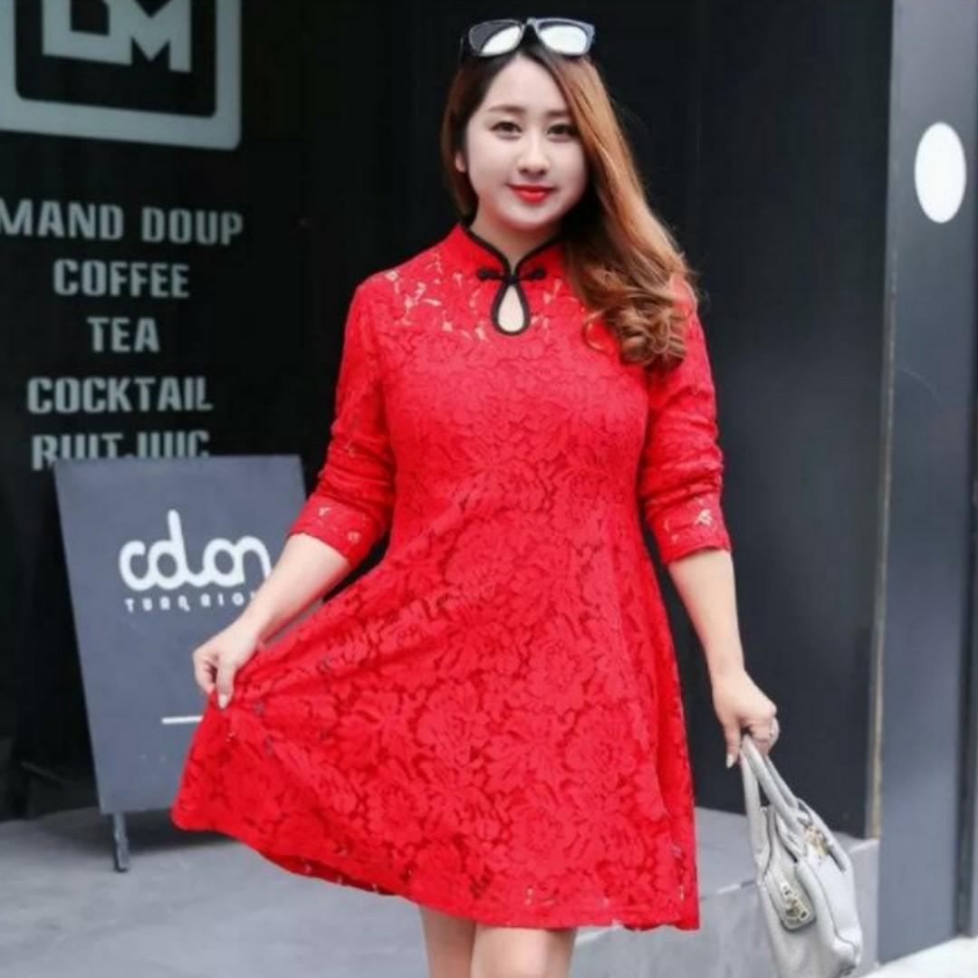 CNY 2019 Collection Pre Order L 4XL Plus Size CheongSam Dress