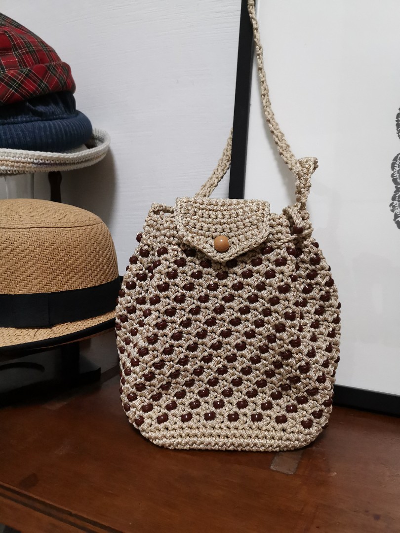 crochet beaded bag