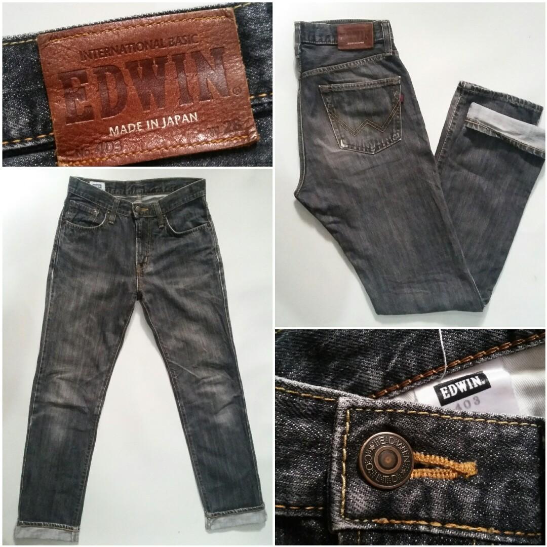 EDWIN ORIGINAL DENIM SLIM 29-28, Fesyen 