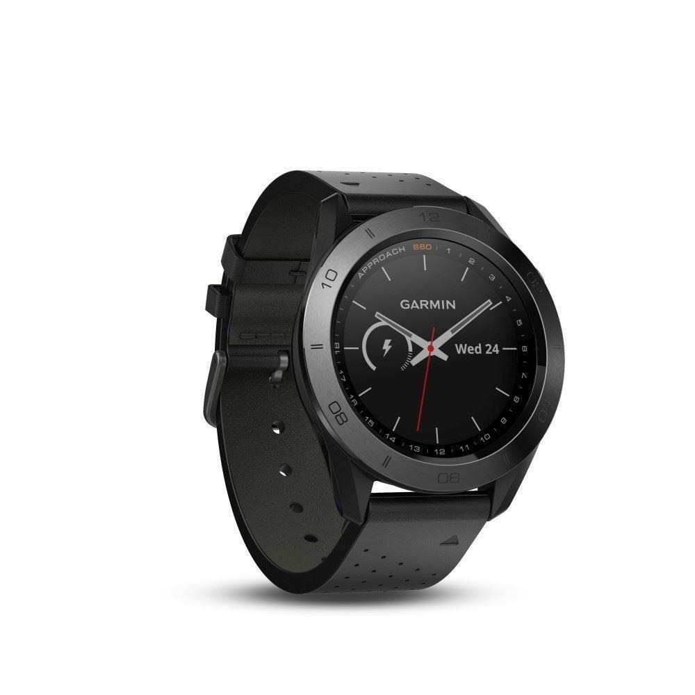 Garmin Approach S60 GPS Golf Watch Black Leather Premium with