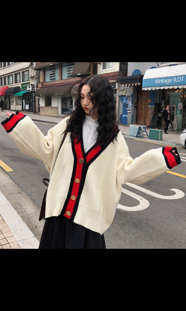 GUCCI INSPIRED CARDIGAN, Women's Fashion, Coats, Jackets and Outerwear on  Carousell