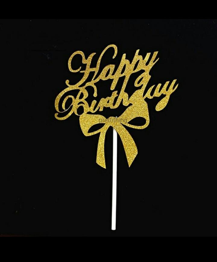 Buy Lsthometrading Golder Silver Ball Wire Iron Ring Circle Art Ribbon Cake  Topper Birthday Decoration | eRomman