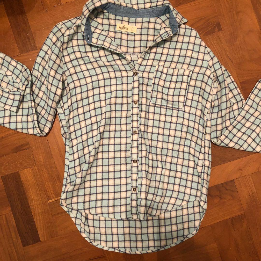 checkered hollister shirt