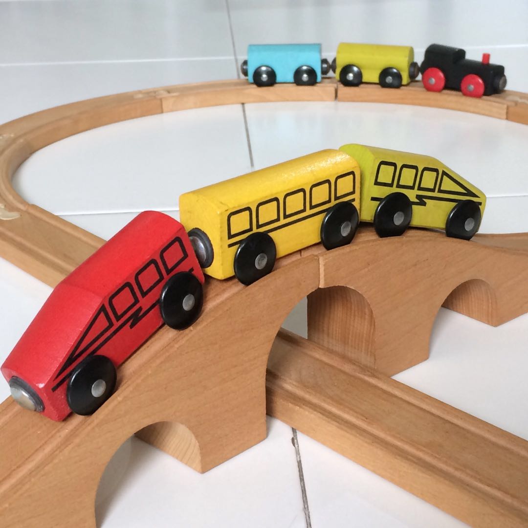 ikea wooden toy train set
