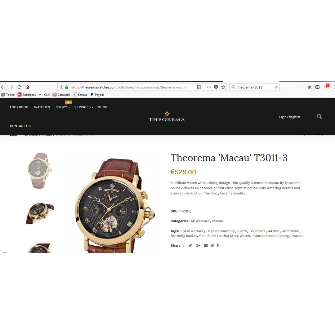 Jam Theorema T3011 Ori Germany By Tufina Watch Fesyen Pria Jam Tangan Di Carousell