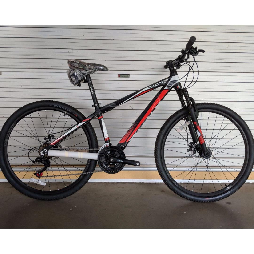 mountain bike black and red