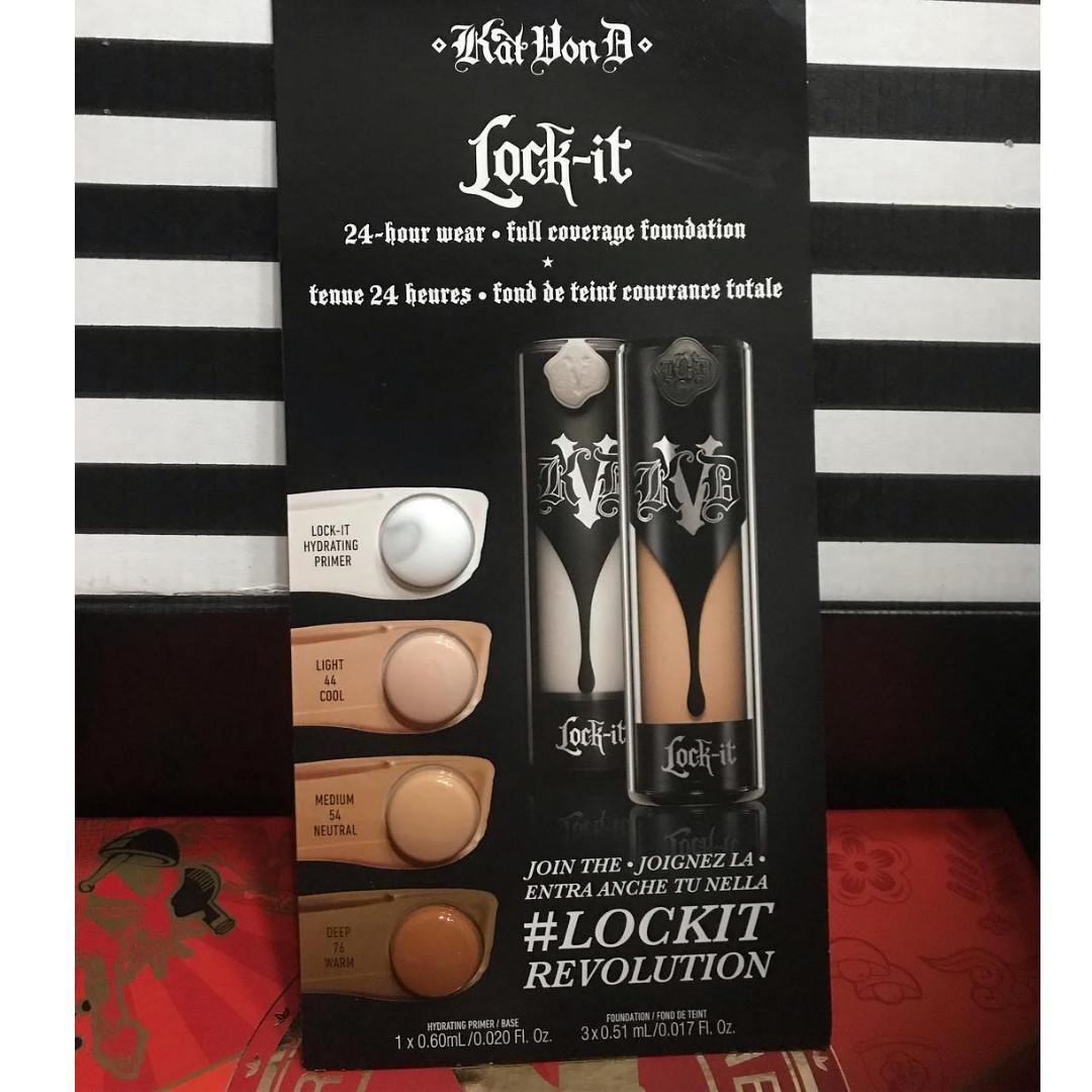 Kat Von D Lock It Foundation Sample Medium 54 Neutral Health Beauty Makeup On Carousell