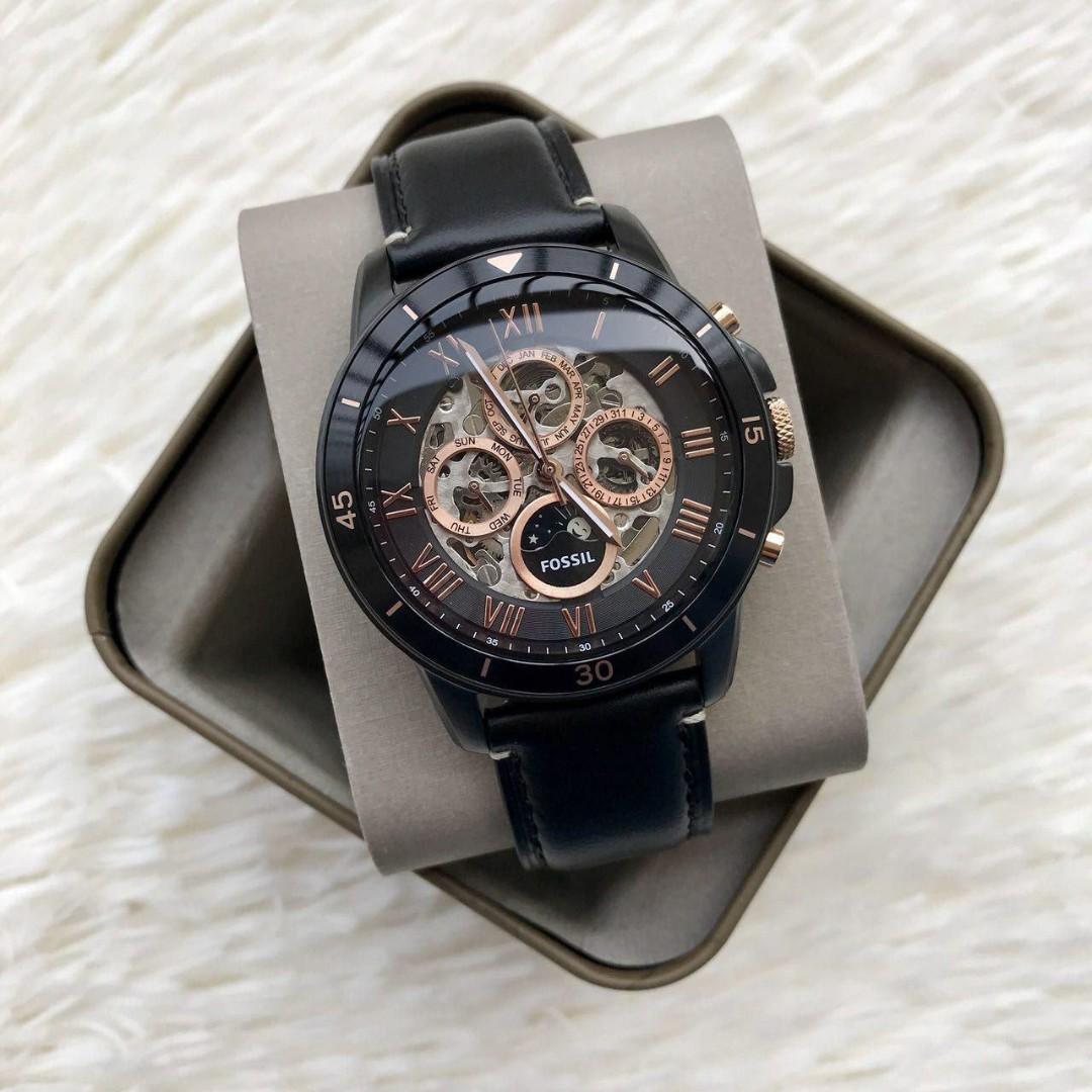 ME3138 Grant Sport Automatic Black Leather Watch Men s Fashion