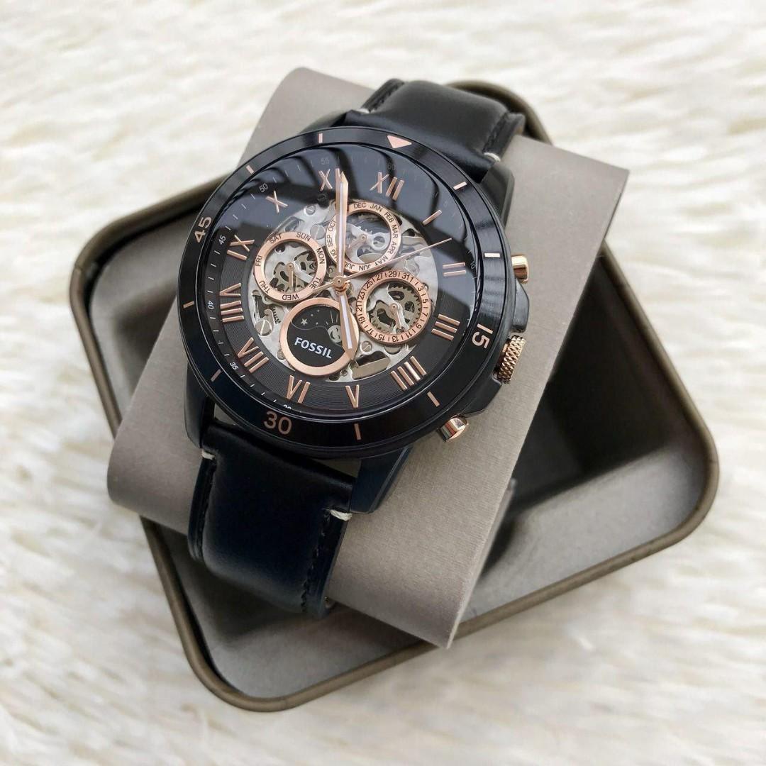 ME3138 Grant Sport Automatic Black Leather Watch Men s Fashion