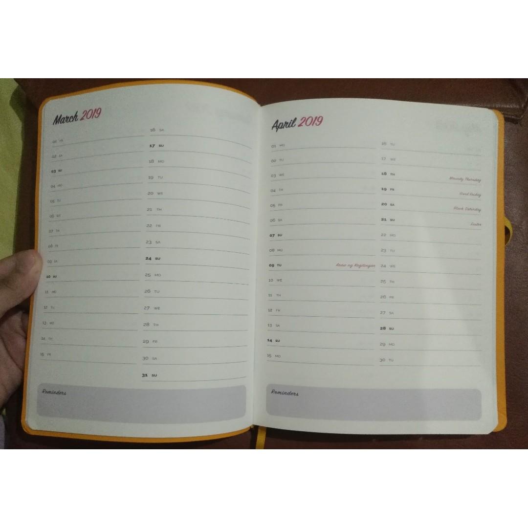 Mercury Drug Journal/Planner 2019 (Category: Stationery & School Supplies) located in Quezon City. Submitted by cpcalma (Listing ID 206699454, Image 3). Description: Journal Daybook 2019 by Mercury Drug Half-inch thick Contains artsy and colorful pages with - Productivity trackers - Helpful tips - Inspiring quotes - Fun challenges Pls message if you want to see more photos. 2 stocks dandelion yellow planner left. Meetups: Angeles City (on or befo