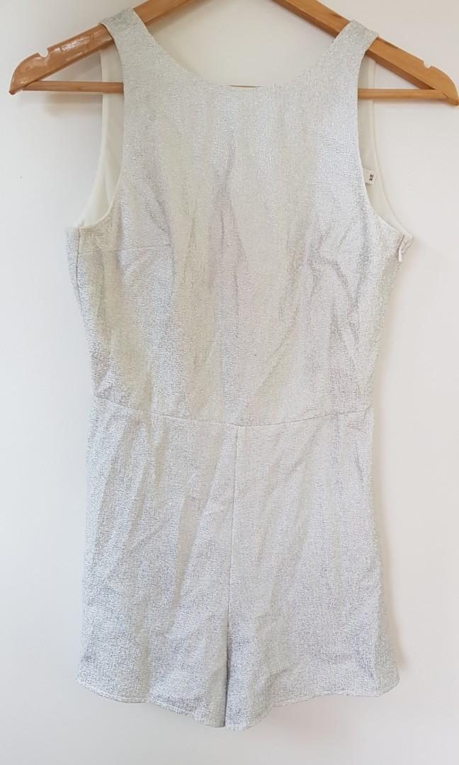White glitter romper clearance