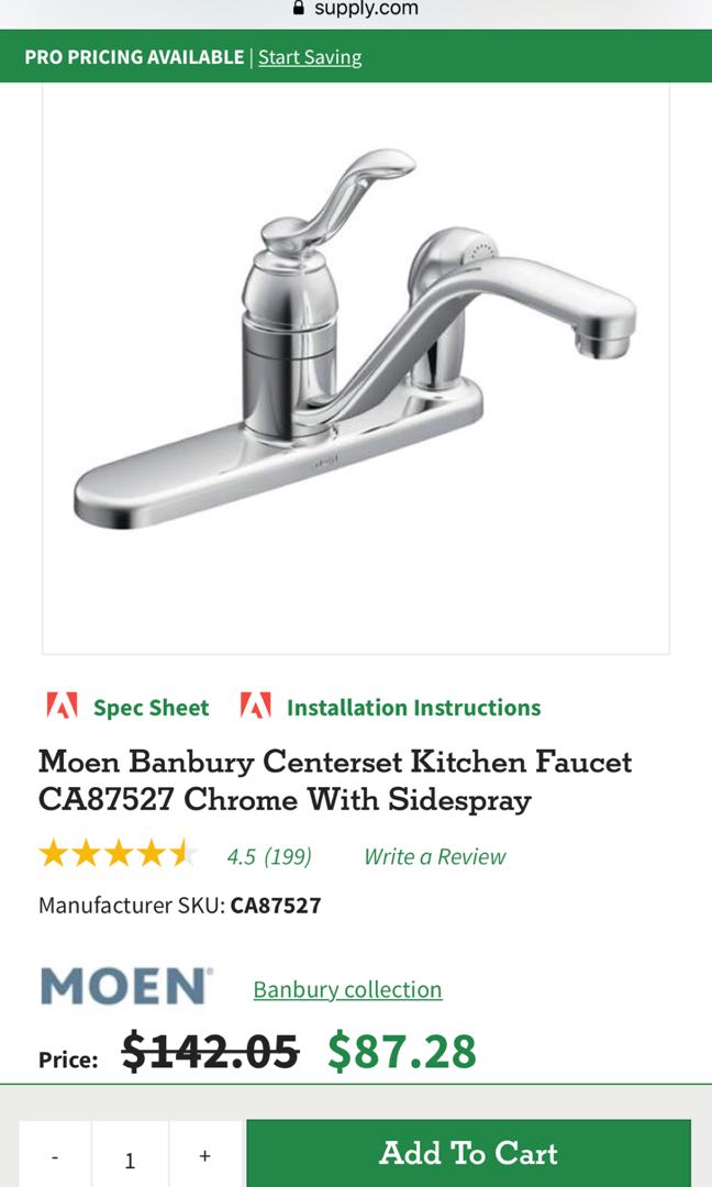 Moen Faucet From U S On Carousell