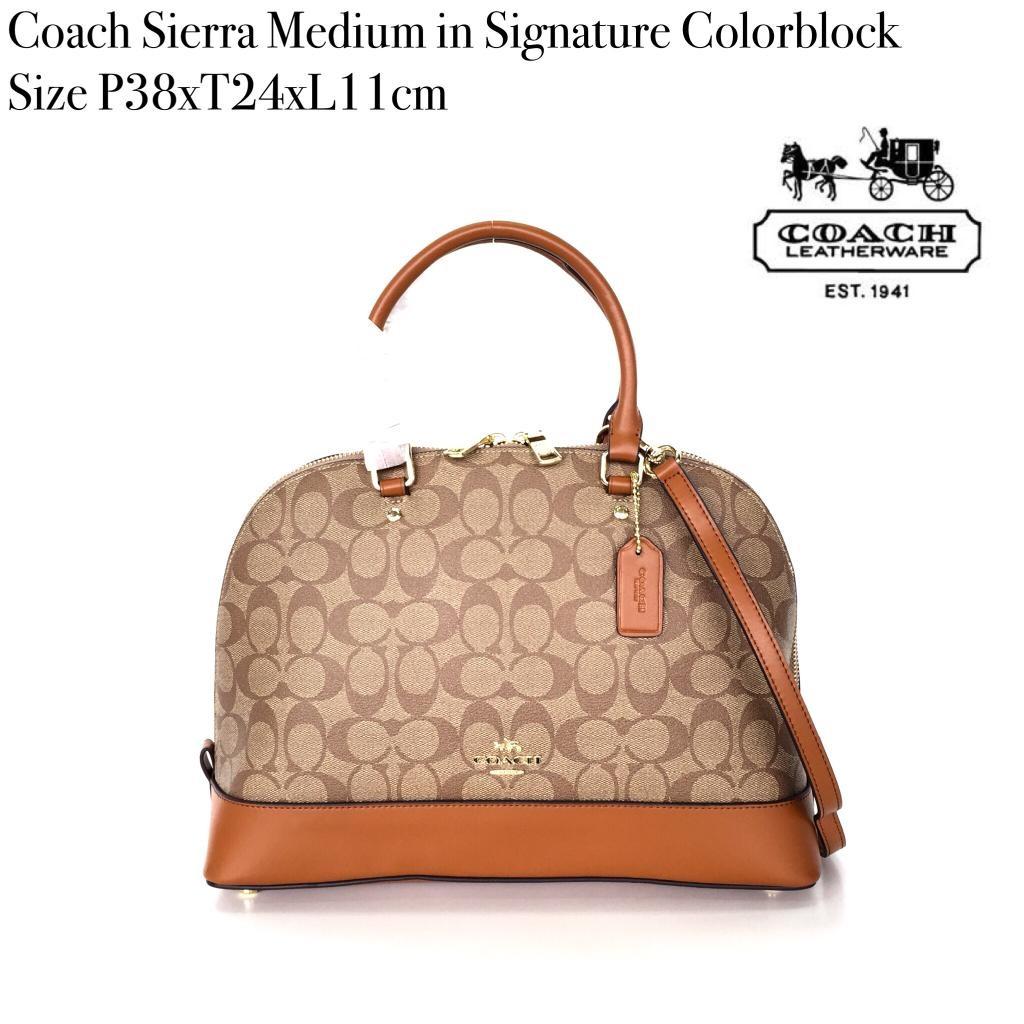 Name : Coach Sierra Medium in Signature Colorblock Size : P38xT24xL11cm  Berat : 1,06 kg Harga 1.950.000 KUALITAS : SISA PRODUKSI PABRIK, Fesyen  Wanita, Tas & Dompet di Carousell