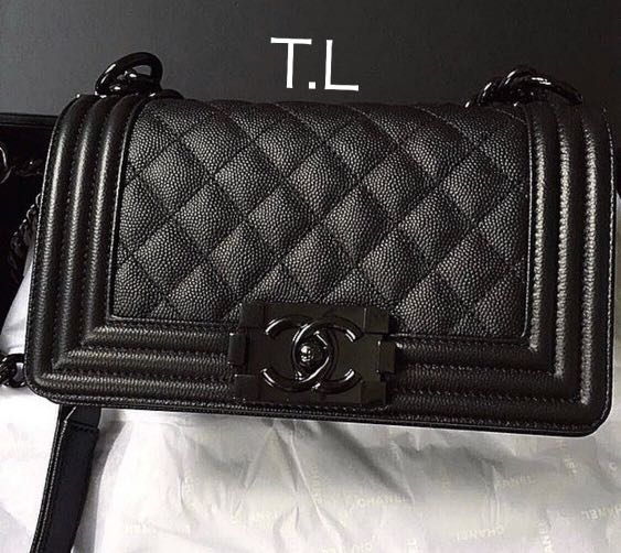 New Chanel Boy So Black RARE Women s Fashion Bags Wallets