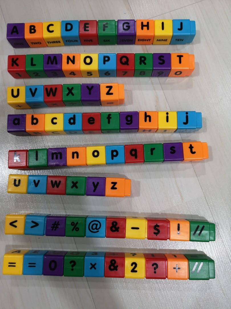 Pre school plastic letter number & symbol blocks, Hobbies & Toys, Toys ...