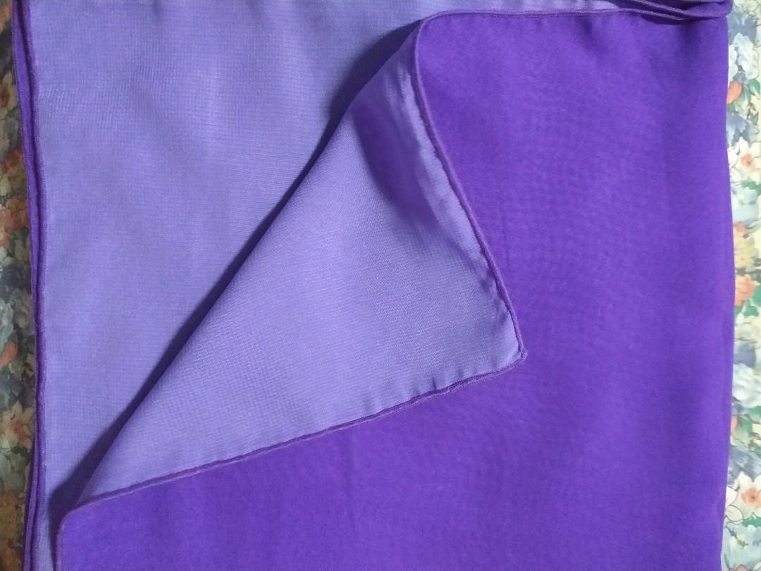 Segiempat Bolbal Ungu Muda Ungu Tua Fesyen Wanita Muslim Fashion Syal Di Carousell