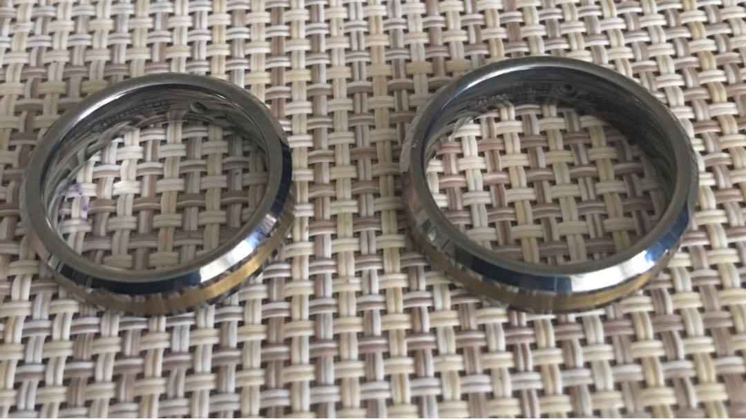 Silverworks Chemistry 2 Tone Tungsten with Diamond Couple Ring Sizes 6 8 Women s Fashion Jewelry Organizers Rings on Carousell