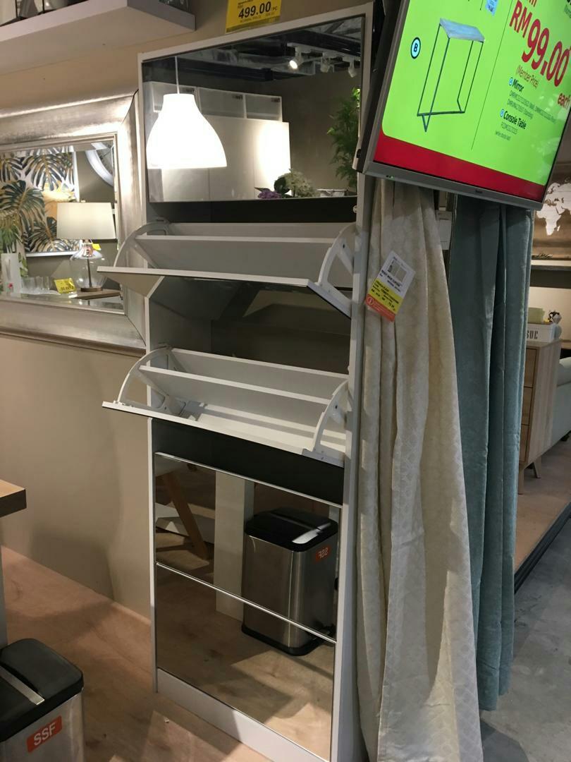 Ssf Mirror Shoe Cabinet Home Furniture Furniture On Carousell