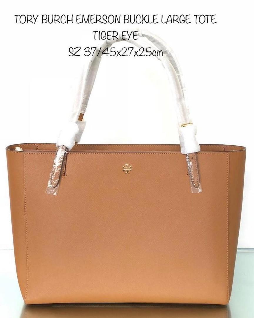 TORY BURCH EMERSON BUCKLE TOTE LARGE, Barang Mewah, Tas & Dompet di  Carousell