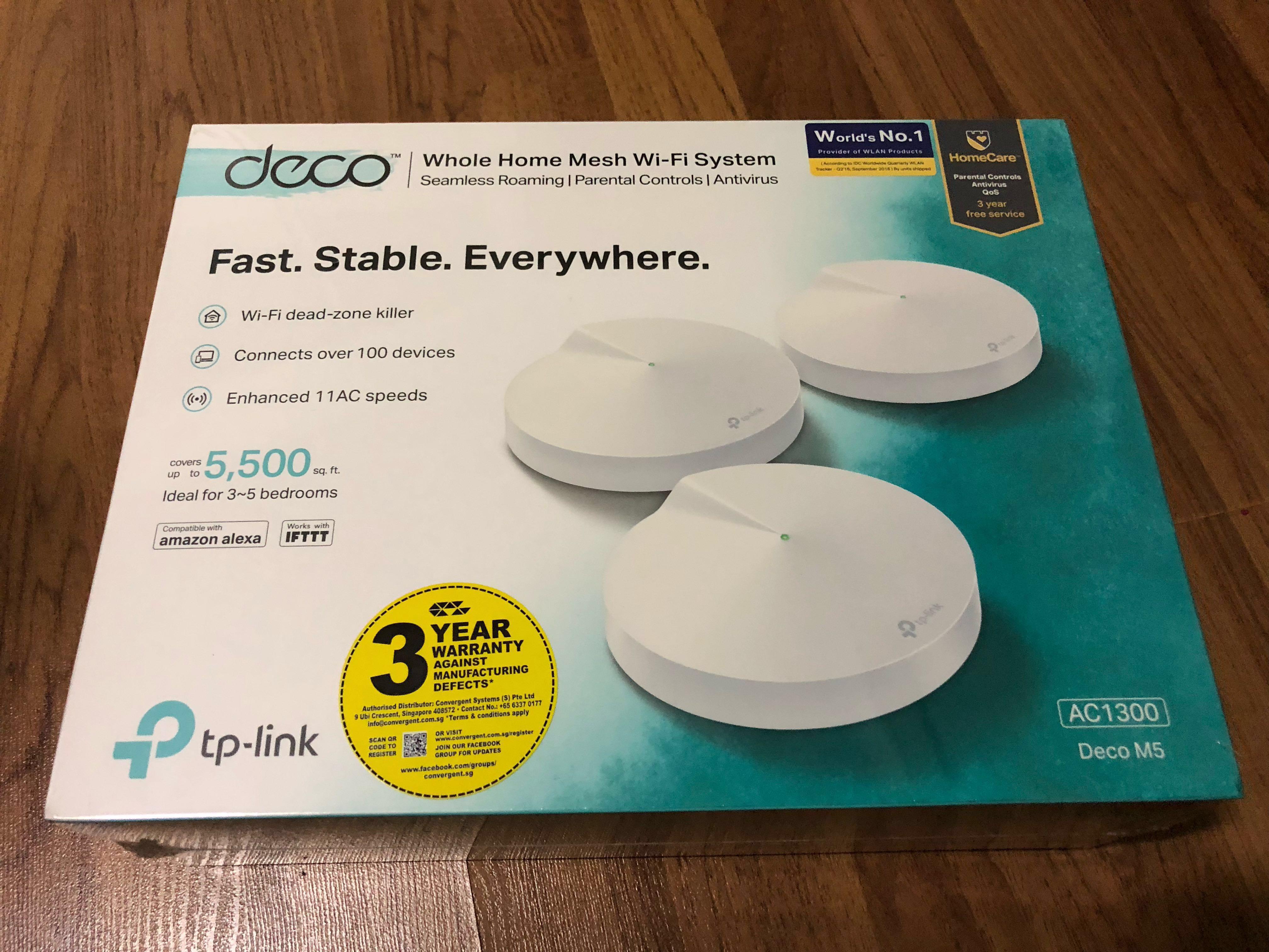 Tp Link Deco M5 Mesh Wifi System 3 Pack Computers Tech Parts Accessories Networking On Carousell