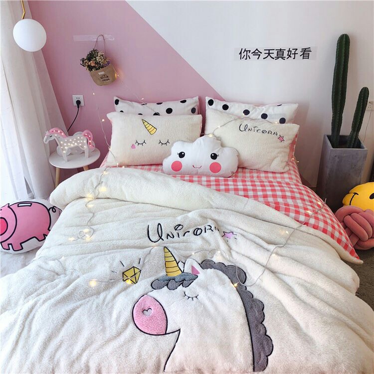 Unicorn Bed Sheet Furniture Home Living Home Decor Cushions