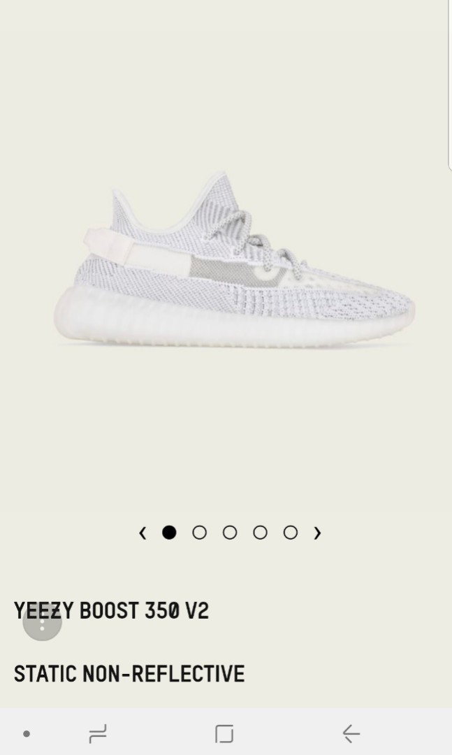 Adidas Yeezy Boost V2 Static Non Reflective US Men