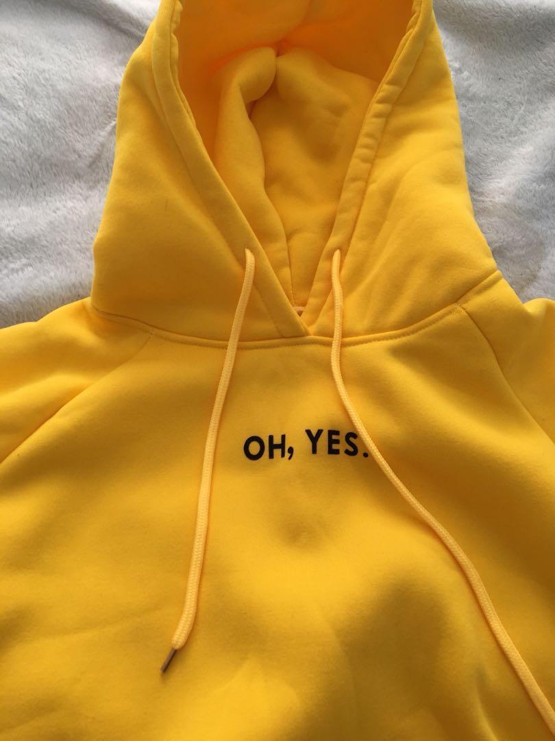 Hoodie that says yellow clearance