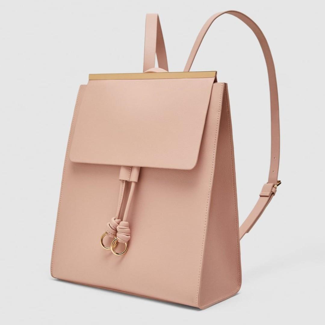 pink zara bag