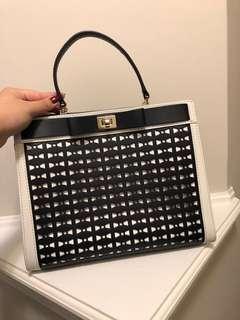 Navy & White Perforated Kate Spade Bag
