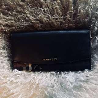 Burberry honey/black porter camouflage continental wallet