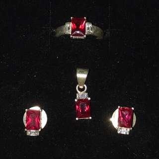  ‼️FLASH SALE‼️ 💯92.5 Silver with Ruby stones