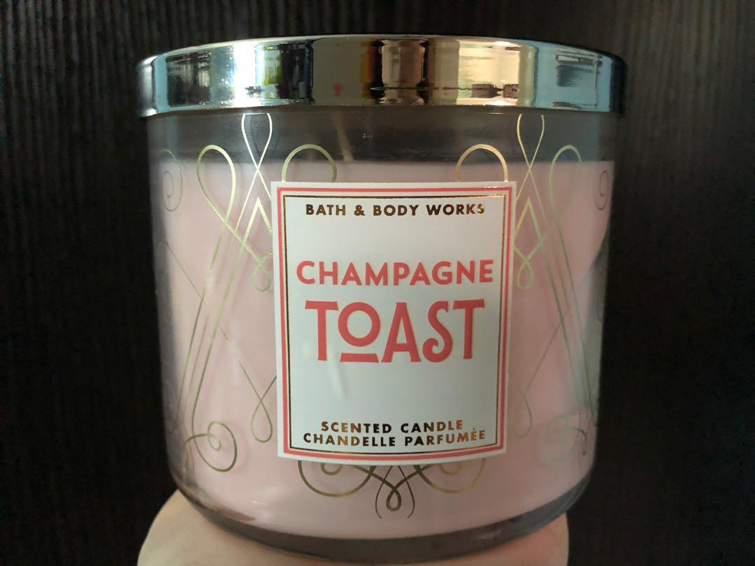Bath Body Works 3 Wick Candle Champagne Toast Health Beauty Bath Body On Carousell Made using the highest concentration of fragrance oils, an.