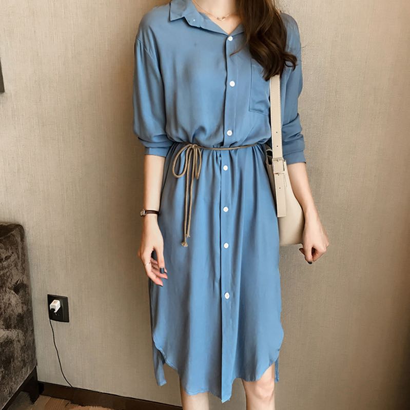 Button down knee length dress Sale