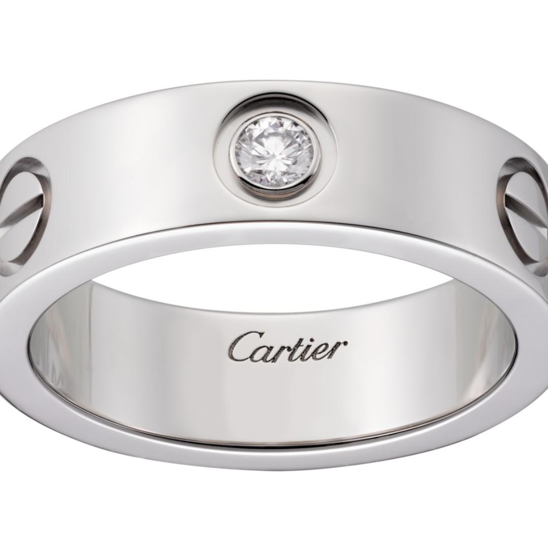 cartier love ring in platinum